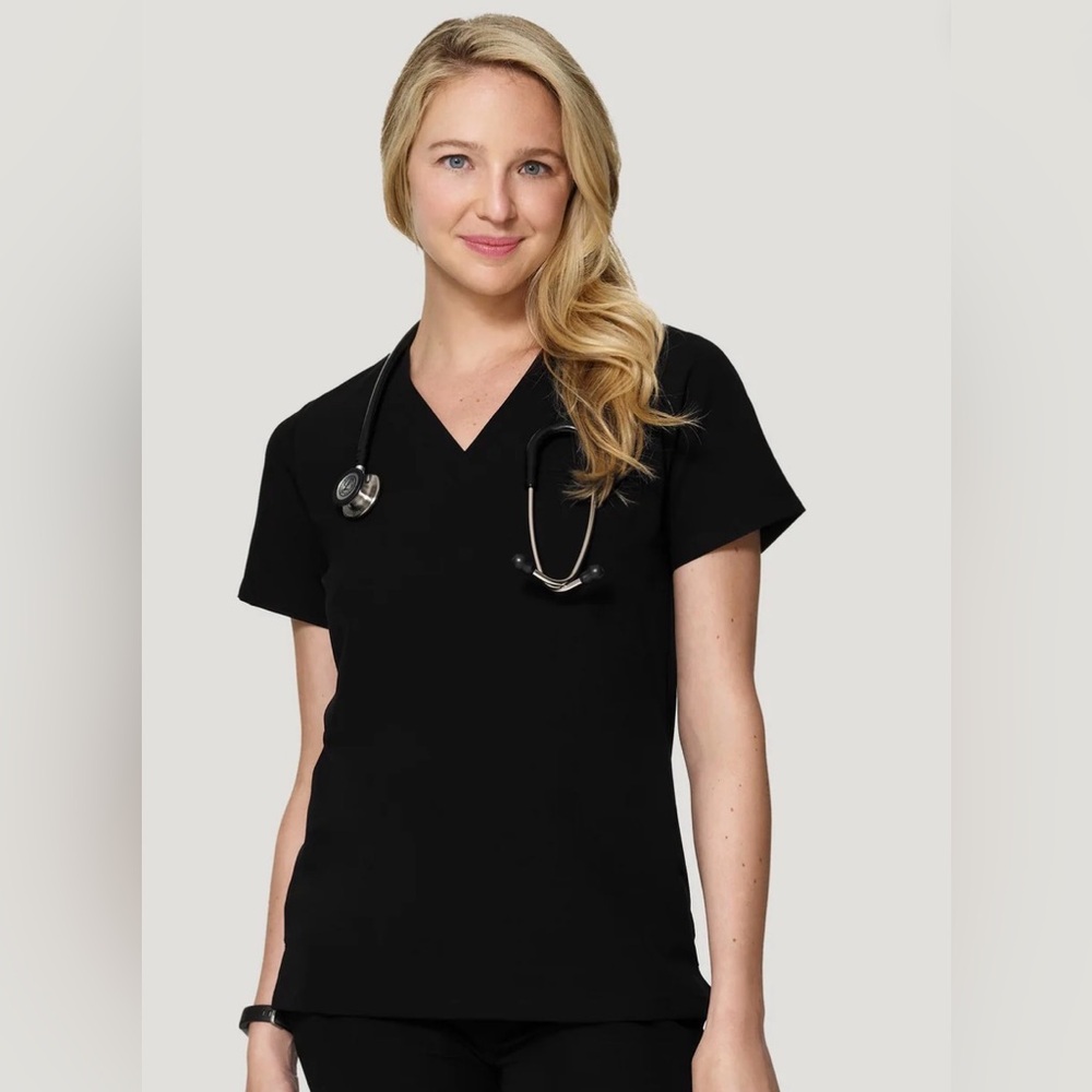 Mandala Black One-Pocket Scrub Top 🖤
